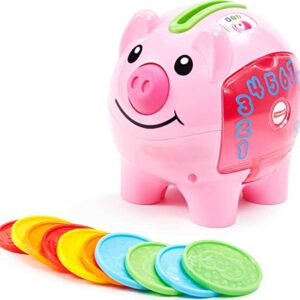 Fisher-Price Laugh & Learn Baby Learning Toy Smart Stages Piggy Bank With Songs Sounds And Phrases For Infant To Toddler Play [Amazon Exclusive] Brand: Fisher-Price 4.9 4.9 out of 5 stars    20,861 ratings | 92 answered questions Amazon's Choice for "piggy bank toys for toddlers" $17.99 No Import Fees Deposit & $26.47 Shipping to Nigeria Details  Style: Piggy Bank  Piggy Bank     Standard  Product Packaging: Frustration-Free Packaging