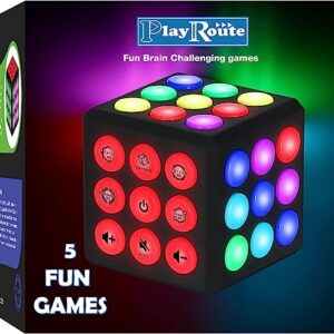 PlayRoute Brain & Memory Cube Toy | 5 Electronic Handheld Games for Kids | Gift Idea for Kids & Teens Boys & Girls Ages 6 7 8 9 10-12 Years Old & Up | Sensory Fidget Toy for Boys & Girls Visit the PlayRoute Store 4.2 4.2 out of 5 stars 260 ratings Amazon's Choice for "toys boys 6-8" 300+ bought in past week -7% $27.99 Typical price: $29.99 No Import Fees Deposit & $19.93 Shipping to Nigeria Details Style: Black