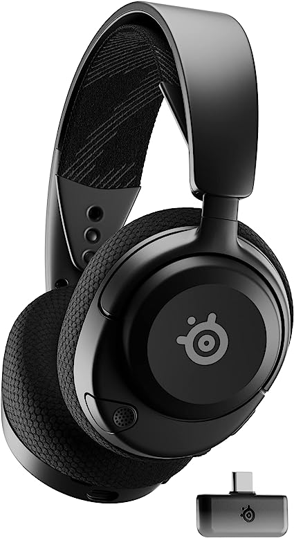SteelSeries New Arctis Nova 4 Wireless Multi-Platform Gaming Headset — 360° Spatial Audio— 2.4GHz High-Speed Wireless — 36 Hr Battery — USB-C — ClearCast Gen 2 Mic — PC, Playstation, Switch, Meta Visit the SteelSeries Store 4.3 4.3 out of 5 stars 2,469 ratings | 75 answered questions Amazon's Choice for "steelseries arctis nova wireless" $117.84 $79.71 Shipping & Import Fees Deposit to Nigeria Details Available at a lower price from other sellers that may not offer free Prime shipping. Color: Black