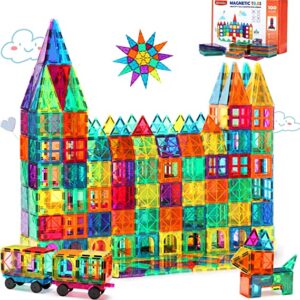 Magnetic Tiles Building Blocks for Kids, STEM Approved Educational Toys,3D Magnet Puzzles Stacking Blocks for Boys Girls,100 PCS Advanced Set with 2 Cars… Visit the Gemmicc Store 4.8 4.8 out of 5 stars 1,060 ratings | 12 answered questions 500+ bought in past week Deal -21% $39.30 Typical price: $49.99 No Import Fees Deposit & $48.23 Shipping to Nigeria Details Available at a lower price from other sellers that may not offer free Prime shipping. Size: 100