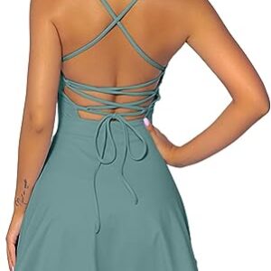 QINSEN Womens Two Pieces Tennis Dress with Shorts Workout Open Back Active Golf Dresses 4.3 4.3 out of 5 stars    429 ratings | 10 answered questions Price:	$38.99 Extra Savings Buy 5, save 8% on 3  3 Applicable Promotion(s)