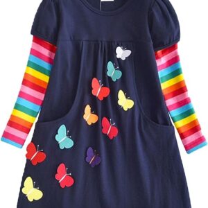 VIKITA Winter Toddler Girl Clothes Long Sleeve Girls Dresses for Kids 2-12 Years 4.7 4.7 out of 5 stars    14,498 ratings | 33 answered questions Price:	$16.99