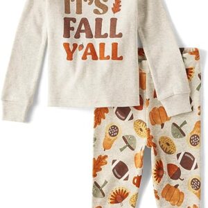 The Children's Place Baby Toddler 2 Piece Family Matching, Fall Harvest Pajama Sets, Cotton 4.6 4.6 out of 5 stars    3 ratings  Climate Pledge Friendly Climate Pledge Friendly Price:	$10.50 - $16.38