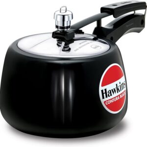 Hawkins 3 Litre Contura Black Pressure Cooker, Hard Anodised Inner Lid Cooker, Handi Cooker, Black (CB30) Visit the HAWKINS Store 4.1 4.1 out of 5 stars    37,061 ratings 100+ bought in past month $40.00 with 38 percent savings-38% $40.00 List Price: $64.99List Price: $64.99