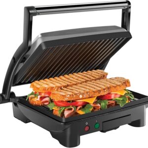 Chefman Panini Press Grill and Gourmet Sandwich Maker Non-Stick Coated Plates, Opens 180 Degrees to Fit Any Type or Size of Food, Stainless Steel Surface and Removable Drip Tray, 4 Slice, Black Visit the Chefman Store 4.5 4.5 out of 5 stars    7,420 ratings 4K+ bought in past month $44.87 with 10 percent savings-10% $44.87