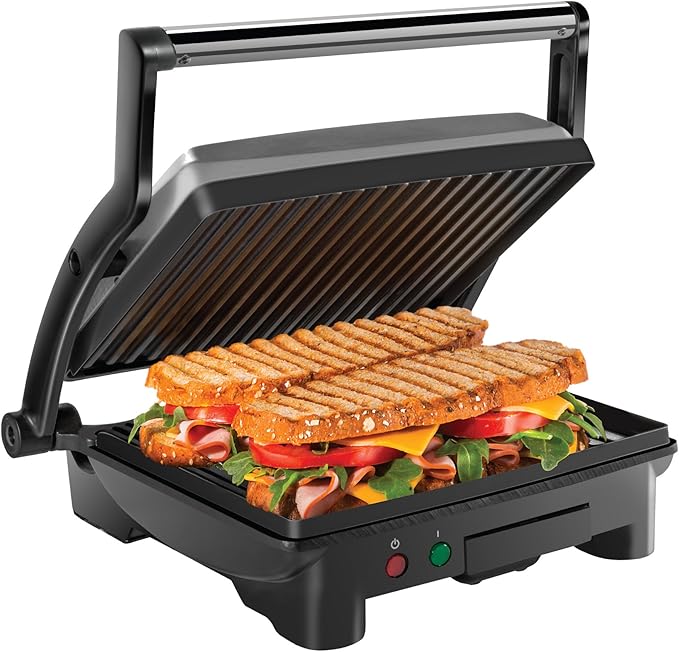 Chefman Panini Press Grill and Gourmet Sandwich Maker Non-Stick Coated Plates, Opens 180 Degrees to Fit Any Type or Size of Food, Stainless Steel Surface and Removable Drip Tray, 4 Slice, Black Visit the Chefman Store 4.5 4.5 out of 5 stars 7,420 ratings 4K+ bought in past month $44.87 with 10 percent savings-10% $44.87