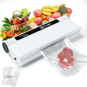 Food Vacuum Sealer Machine, 75KPA Strong Suction, Dry/Wet Modes, 20 Vacuum Seal Bags for Food, Digital Countdown Timer, Compact Lightweight, Ideal for Home Kitchen Use Brand: GJX 4.6 4.6 out of 5 stars    402 ratings 6K+ bought in past month $29.99$29.99